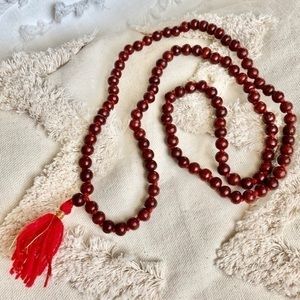 ROSEWOOD Mala Bead Necklace 📿- NEW from India #1